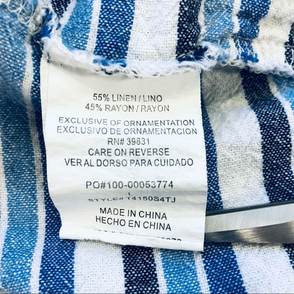 Jolt, Striped Linen Shorts - Picture 4 of 13